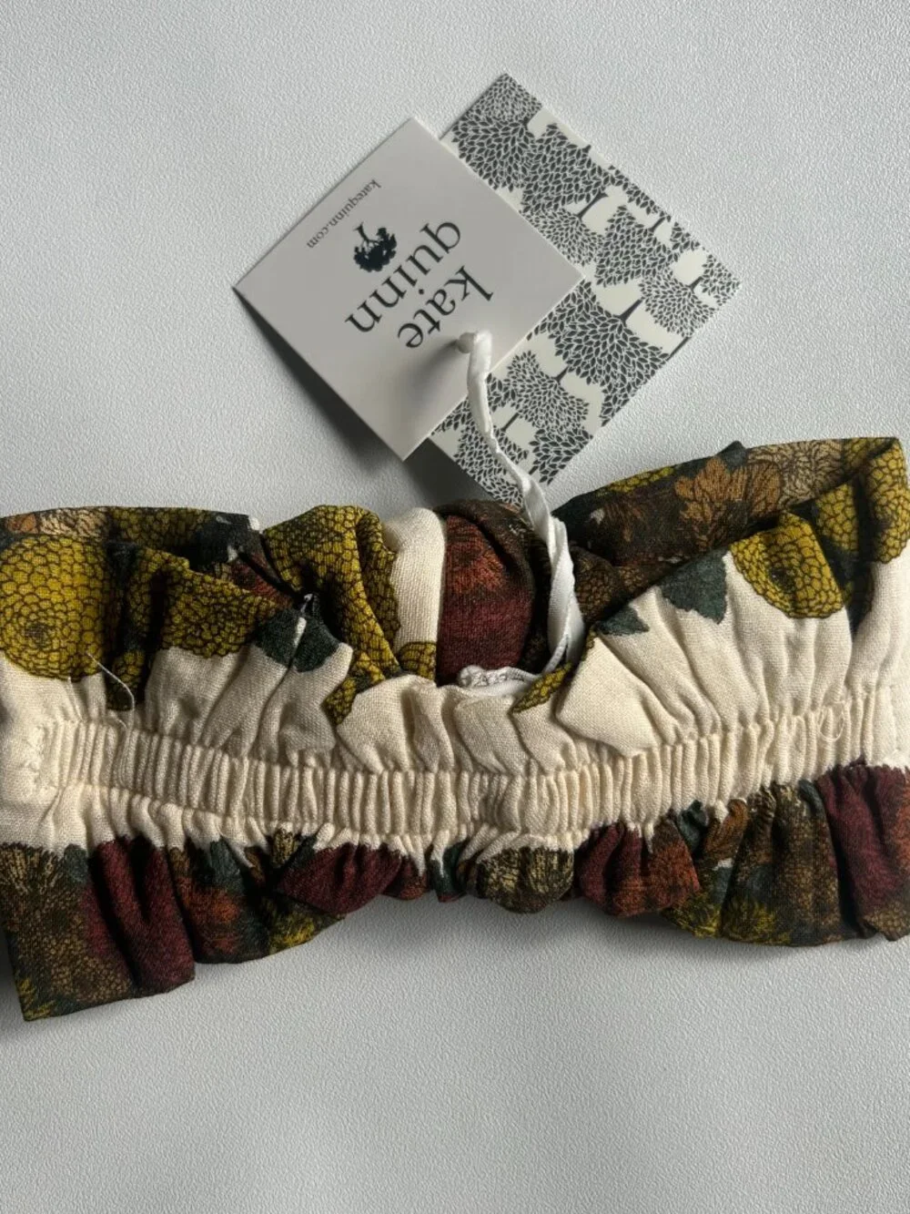 NWT Kate Quinn Harvest Floral Bow Headband Organic Cotton M L Fall